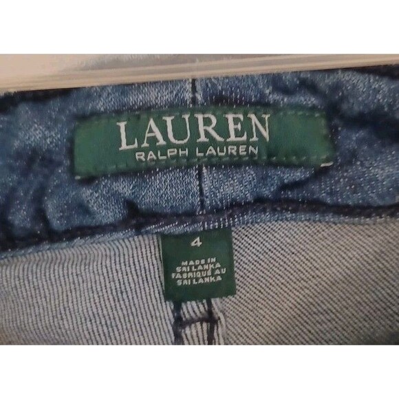 Lauren Ralph Lauren Premier Straight Ankle Jeans Womens 4 Tartan Plaid Pant Cuff - Picture 6 of 10
